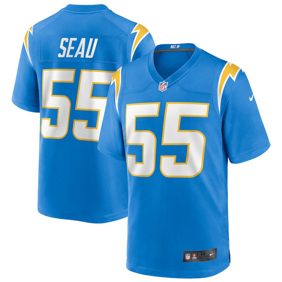 Men Los Angeles Chargers 55 Junior Seau Nike Powder Blue Game Retired Player NFL Jersey